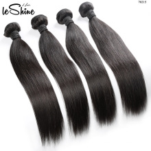 Prix ​​de gros échantillon gratuit Bundles de cheveux, armure de cheveux brésilien vierge 8A, 100 cheveux humains naturels pour le noir